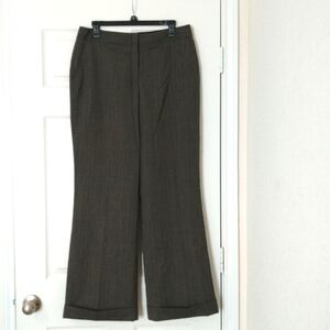 J. crew women's wide leg mid rise grey work Wear career pants 91% wool blend